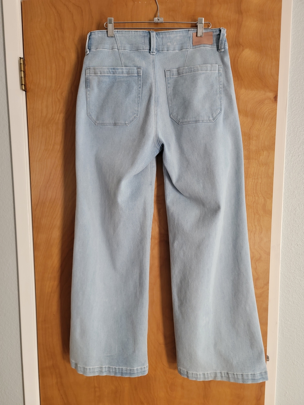 Paige Brooklyn Light  Blue High-Waist Wide-Leg Jeans Size 29 - Picture 4 of 6